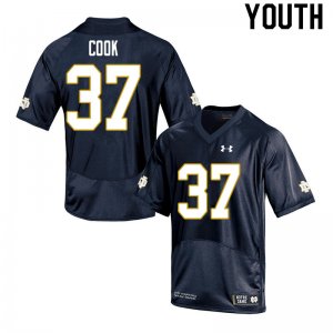 Notre Dame Fighting Irish Youth Henry Cook #37 Navy Under Armour Authentic Stitched College NCAA Football Jersey TMF3799CN